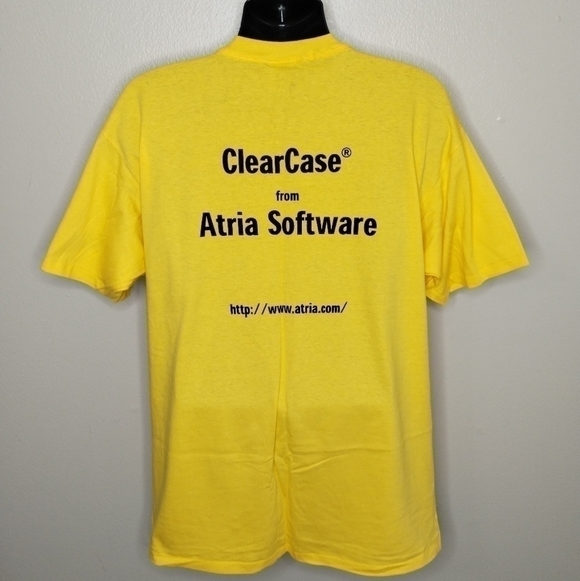 𝅺VINTAGE 90s Atria Software Men's XL T-shirt Single Stitch Computer Tee Oneita - Picture 5 of 7